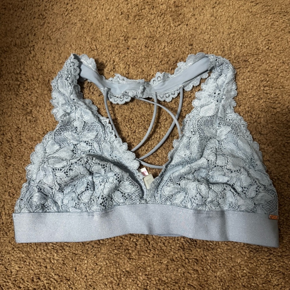 Light Blue Textured Bralette Pink by Victoria’s Secret XL